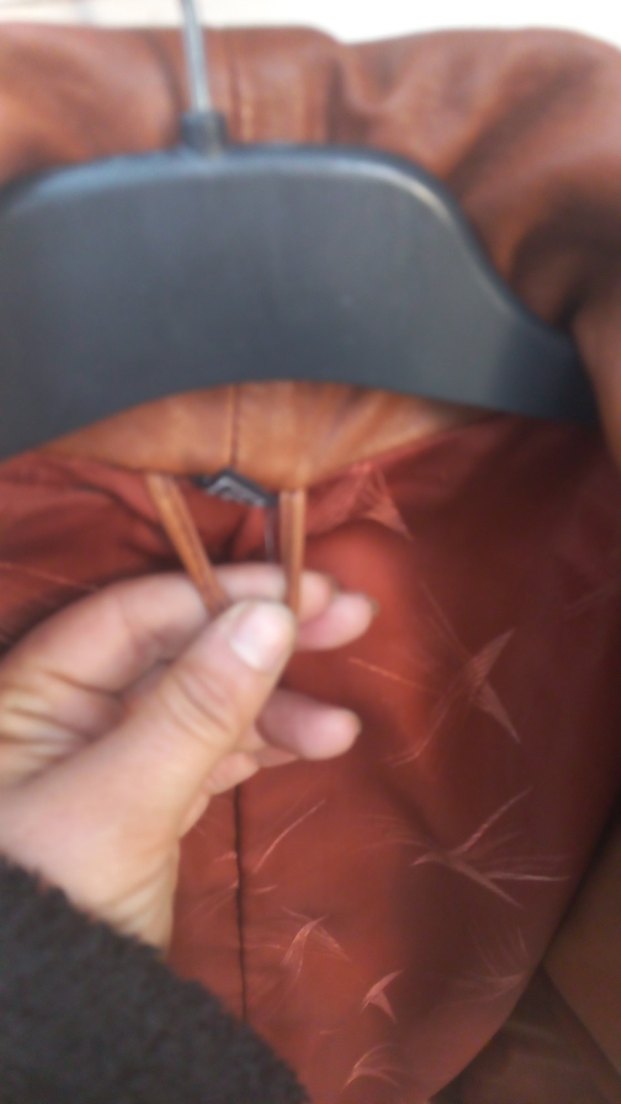 Kadın Kahverengi Deri Düğmeli Ceket - Görsel 5