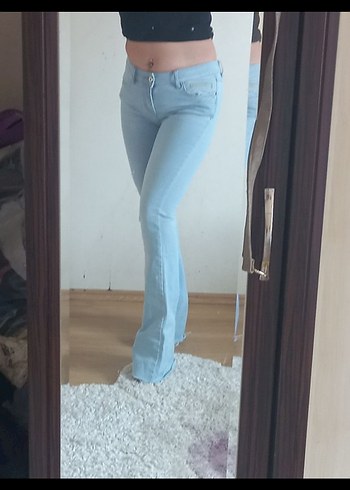 Network Mavi Sade Kadin Denim Pantolon