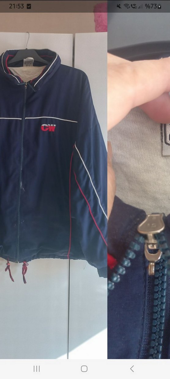 Erkek Lacivert Fermuarlı vintage Ceketi - Görsel 2