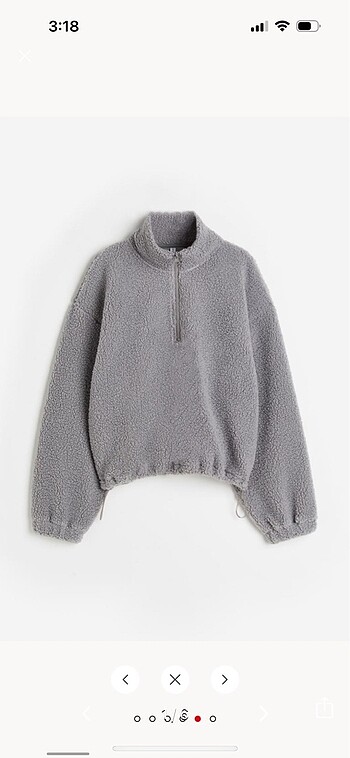 H&M Peluş Sweatshirt