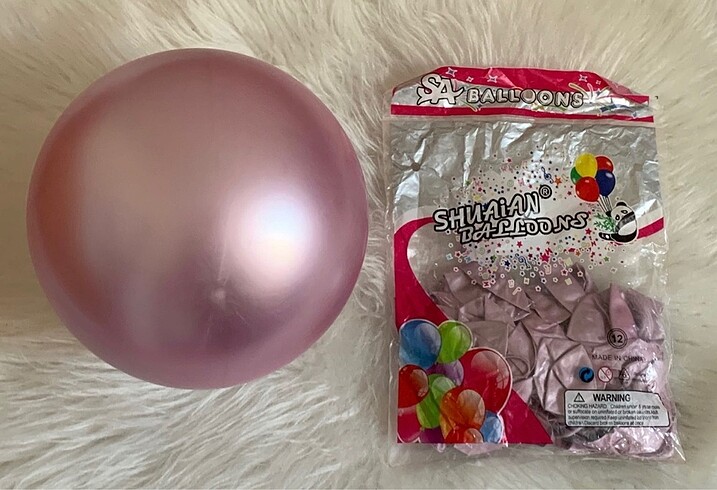 Krom metalik pembe balon