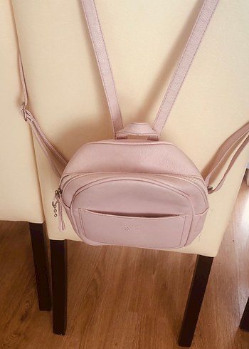 Pembe Deri kız çocuk Sırt Çantası