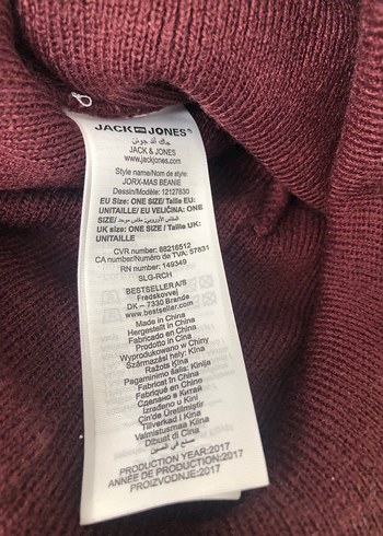 Beden Bordo Örgü Kadın Bere - JACK&JONES