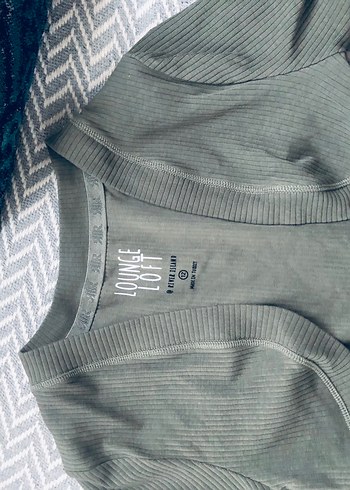 Düğmeli Gri Yüksek Yaka Uzun Kollu Bolero  M beden - Görsel 4