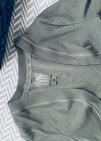 Düğmeli Gri Yüksek Yaka Uzun Kollu Bolero  M beden - Görsel 5