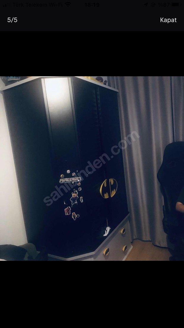 Siyah Batman Temalı Çocuk Dolabı İSTANBUL için satılık - Görsel 5