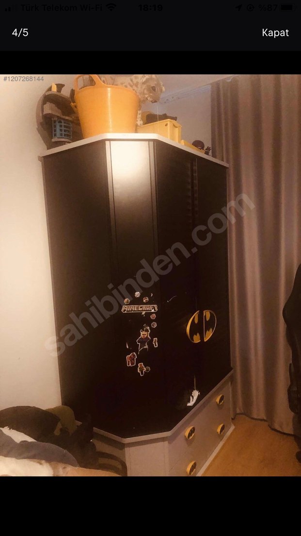 Siyah Batman Temalı Çocuk Dolabı İSTANBUL için satılık - Görsel 3