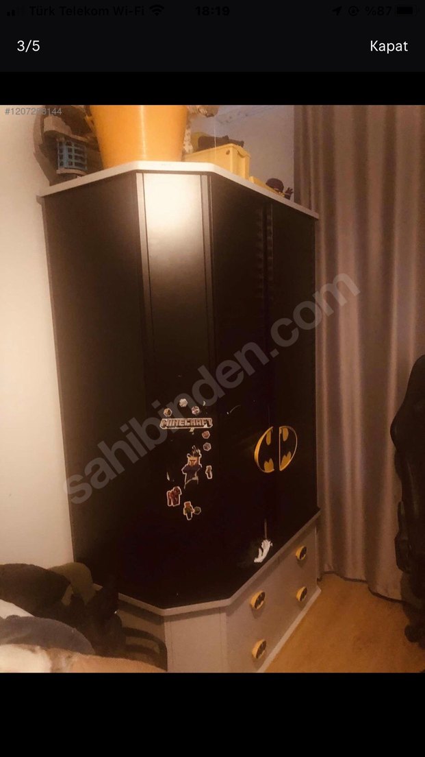 Siyah Batman Temalı Çocuk Dolabı İSTANBUL için satılık - Görsel 2