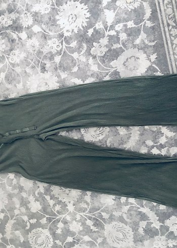 River Island Kadın Haki Bol Kesim Pliseli triko Pantolon