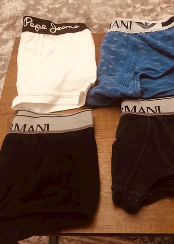 4 Yaş Beden Erkek Baskılı ve Düz Boxer Seti