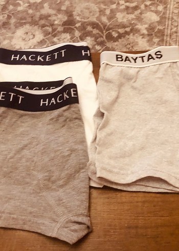 Hackett Gri Çocuk Boxer Seti - Hackett & Baytaş 3 adet