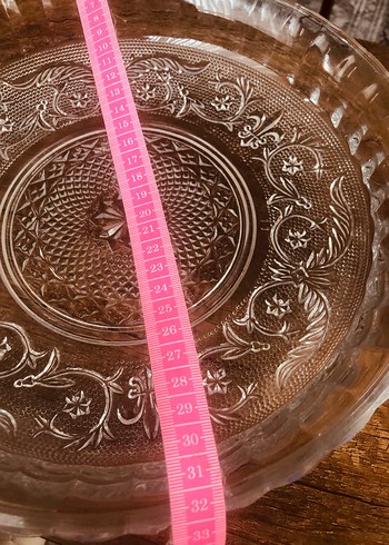 Nakışlı Bej Cam Servis Tabağı 3 teklif sonrası yok - Görsel 4