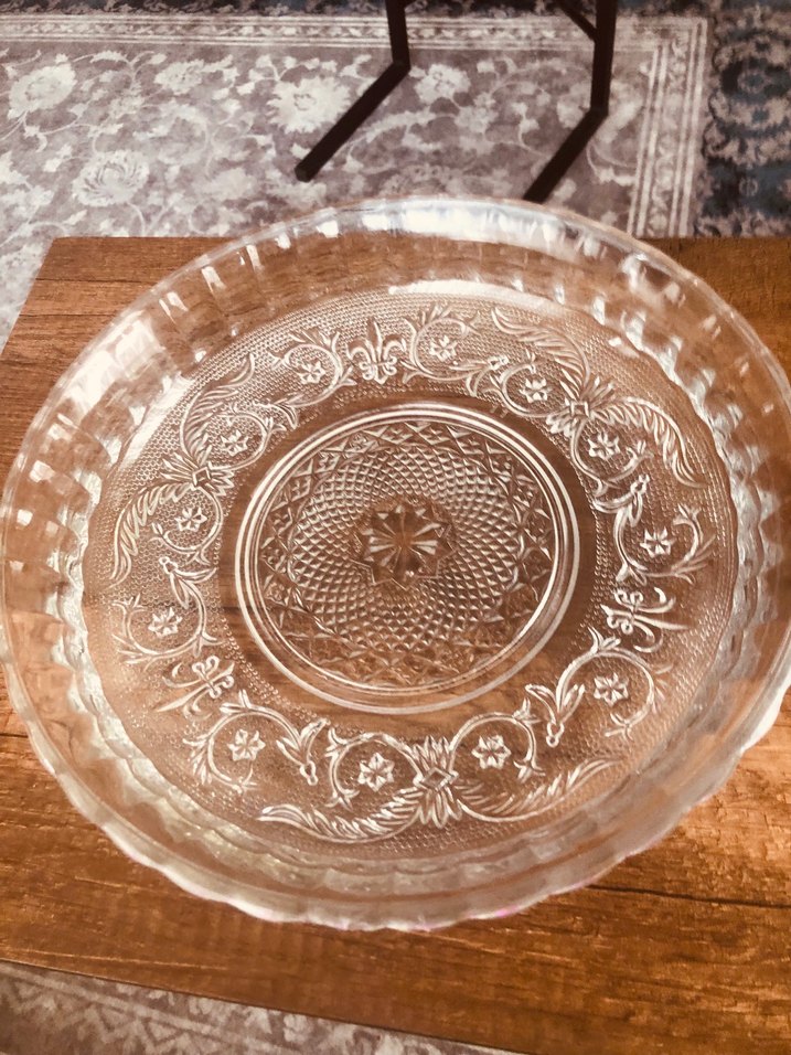 Nakışlı Bej Cam Servis Tabağı 3 teklif sonrası yok - Görsel 2