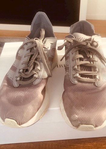 Bej Bağcıklı erkek Spor Ayakkabı - Görsel 2