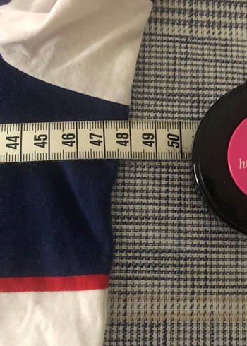 Çizgili V Yaka Erkek Polo Tişört XL - Görsel 4