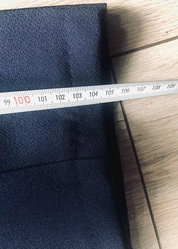 50 Beden Kemer Detaylı Lacivert Kadın Kumaş Pantolon 50 beden