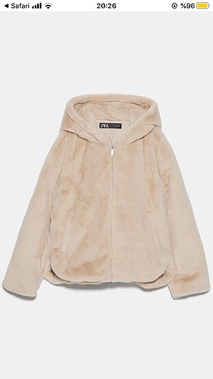 Zara yeni etiketli oversize peluş mont