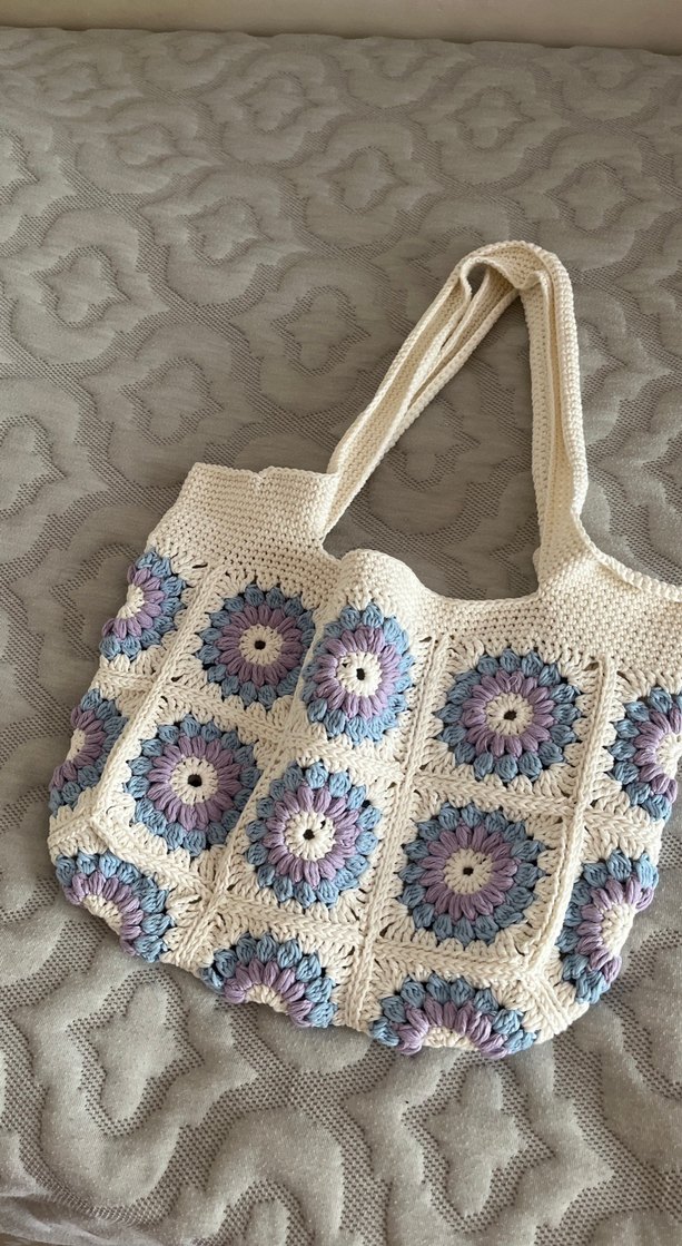 Dantel Detaylı Pembe Örgü Bohem Pinterest  Çanta - Görsel 2