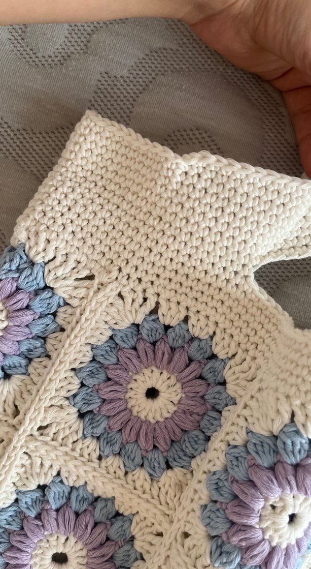 Dantel Detaylı Pembe Örgü Bohem Pinterest  Çanta - Görsel 3