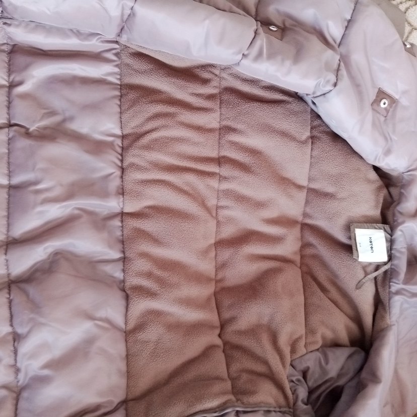 Düğmeli Bej Uzun Kadın Kışlık Mont - Görsel 5