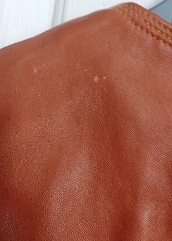 Düğmeli Kahverengi Deri Erkek Biker Yelek - Görsel 7