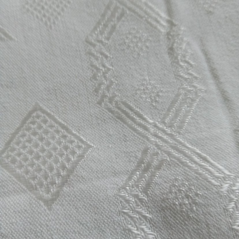 İşlemeli Beyaz Bohem iki kişilik pike - Görsel 3
