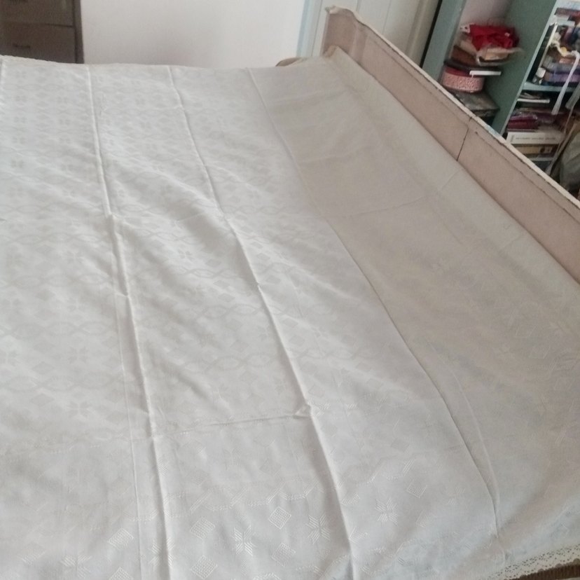 İşlemeli Beyaz Bohem iki kişilik pike - Görsel 5