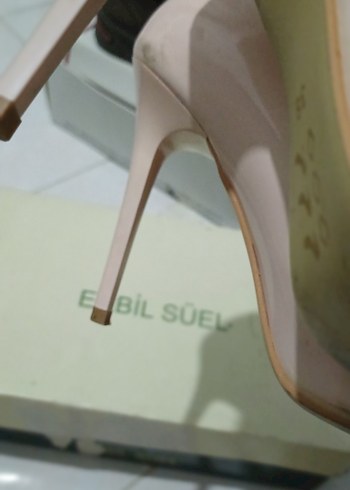 pudra pembe Stiletto Topuklu Kadın Ayakkabı - Görsel 6
