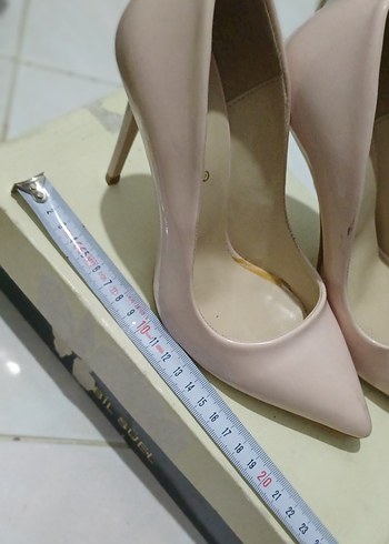 pudra pembe Stiletto Topuklu Kadın Ayakkabı - Görsel 4