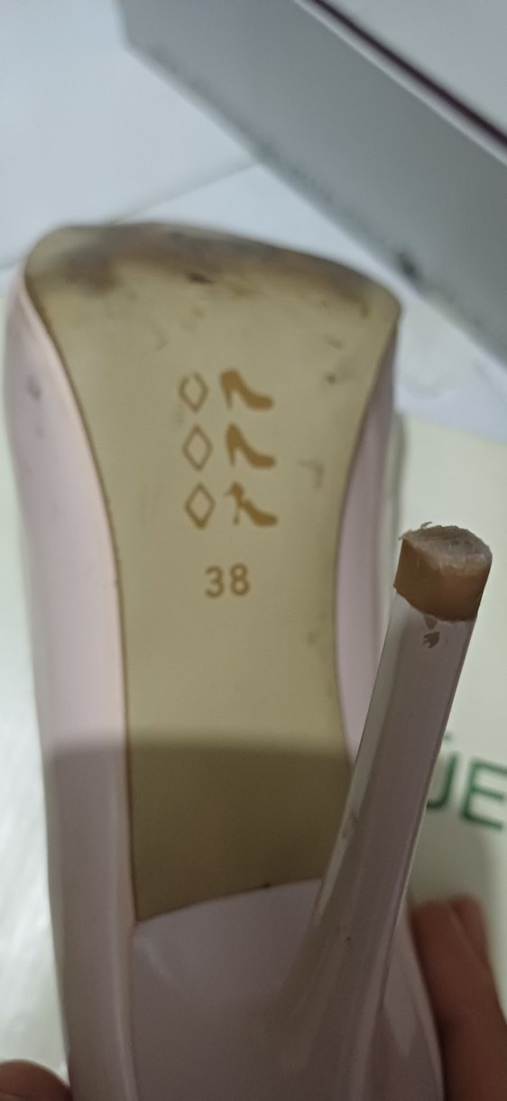 pudra pembe Stiletto Topuklu Kadın Ayakkabı - Görsel 5