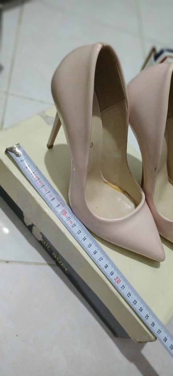 pudra pembe Stiletto Topuklu Kadın Ayakkabı - Görsel 4