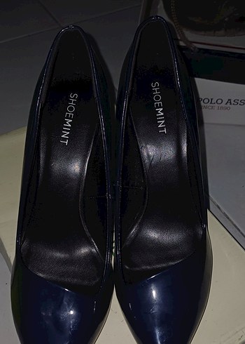 Lacivert Rugan Stiletto Topuklu Kadın Ayakkabı - Görsel 6