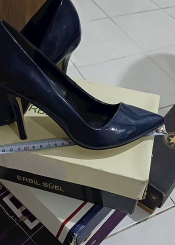 Lacivert Rugan Stiletto Topuklu Kadın Ayakkabı - Görsel 10