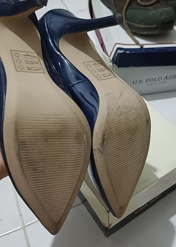 Lacivert Rugan Stiletto Topuklu Kadın Ayakkabı - Görsel 7