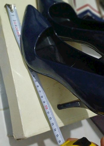 Lacivert Rugan Stiletto Topuklu Kadın Ayakkabı - Görsel 8