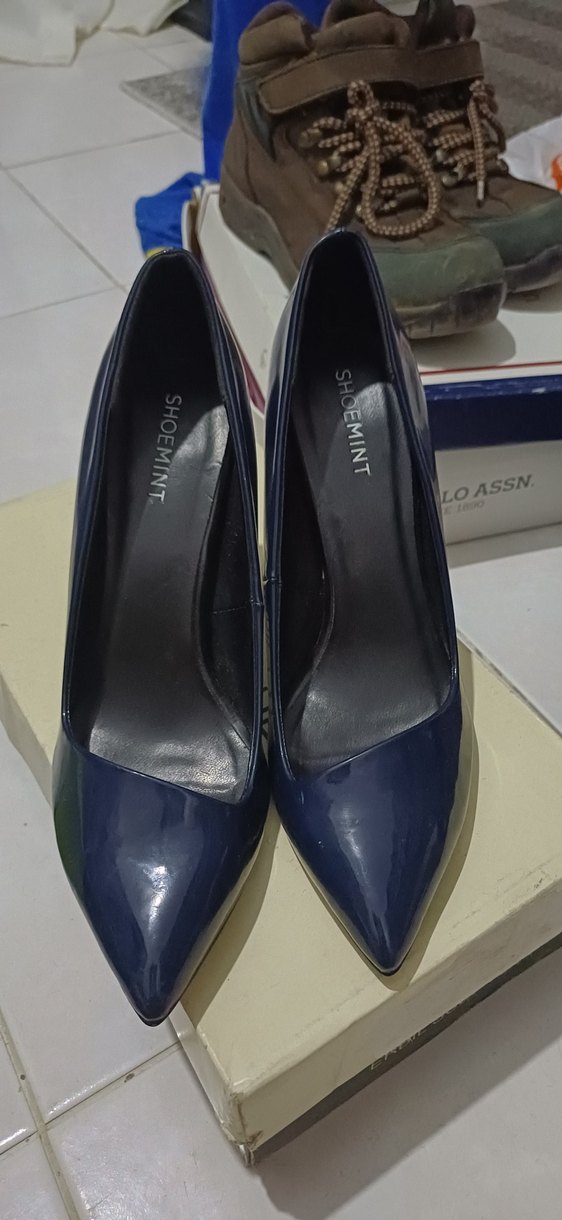 Lacivert Rugan Stiletto Topuklu Kadın Ayakkabı - Görsel 4