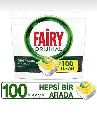 Fairy bulaşık deterjanı 100 lü tablet