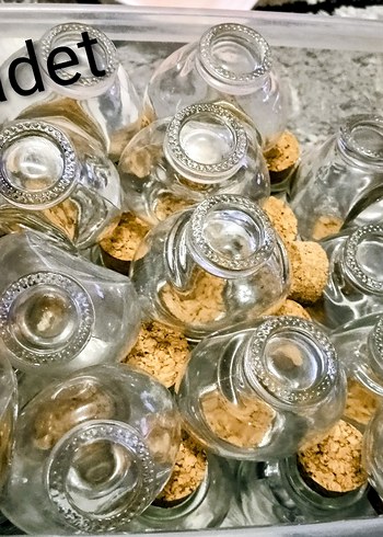 şeffaf cam şişeler - Görsel 3