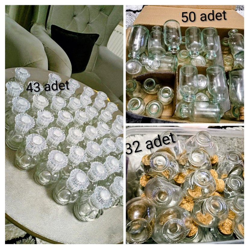 şeffaf cam şişeler - Görsel 4