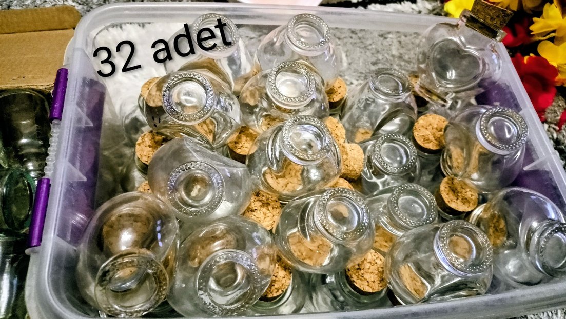 şeffaf cam şişeler - Görsel 3