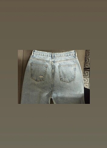 38 Beden Mavi Yüksek Bel Mom Jeans