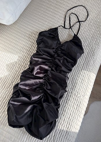 Mini v yaka elbise - Görsel 4