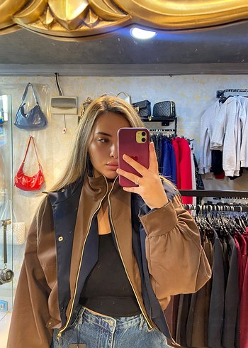 Zara Sehir Stiline Uygun Kahverengi Deri Ceket