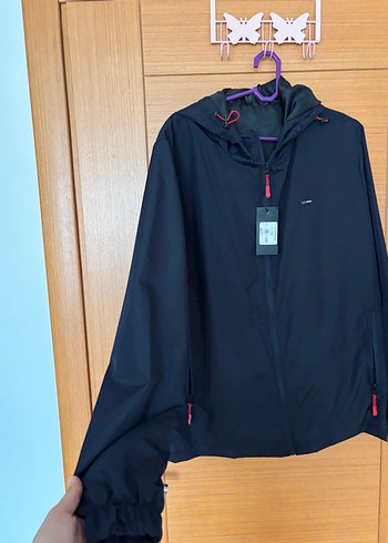 Unisex Lacivert Kapüşonlu Yağmurluk - Görsel 2