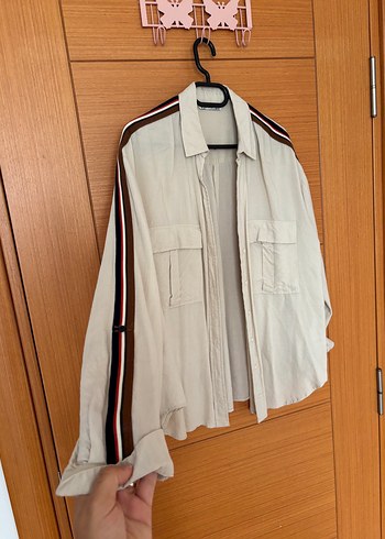 Stradivarus Bej Gömlek - Görsel 2