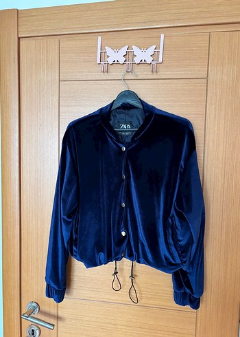 Düğmeli Lacivert Kadın Ceket - Görsel 4