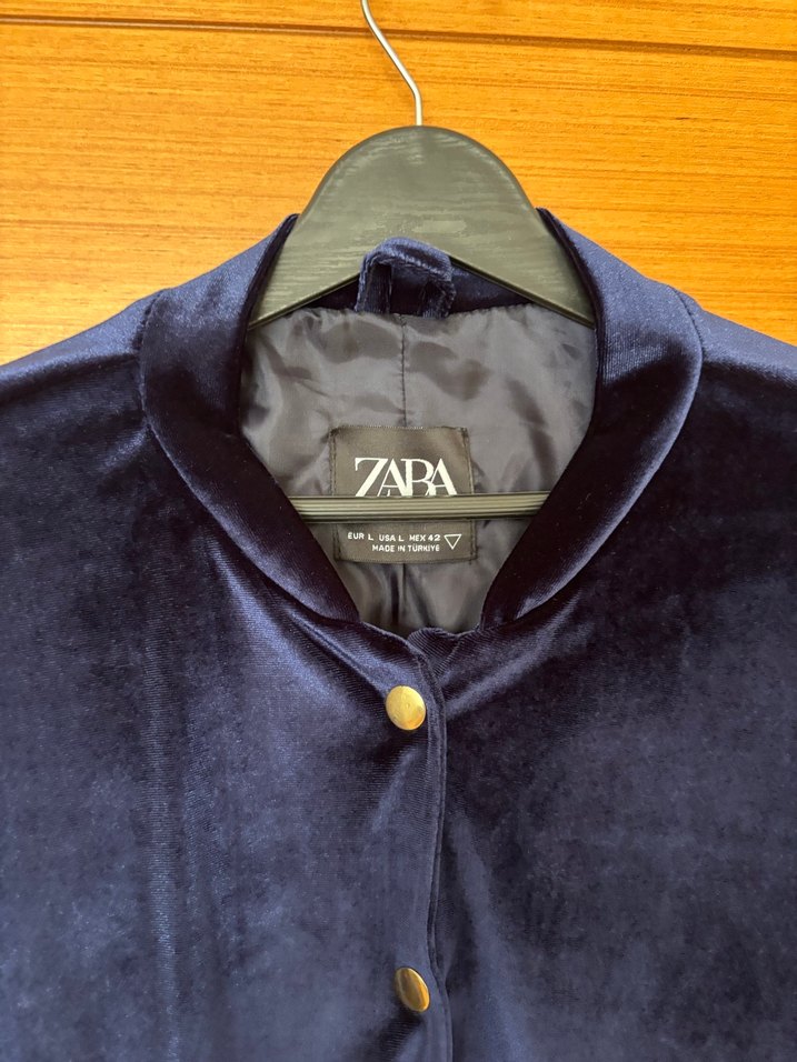 Düğmeli Lacivert Kadın Ceket - Görsel 3