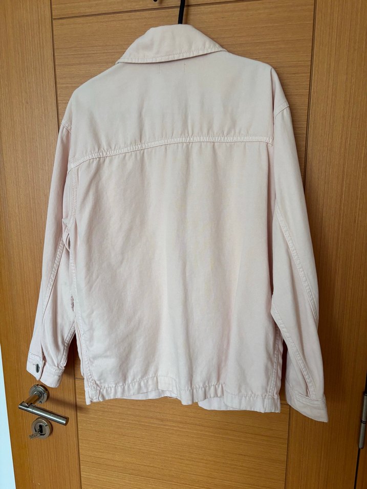 Pudra Pembesi Düğmeli Kadın Ceket Midi Boy - Görsel 3