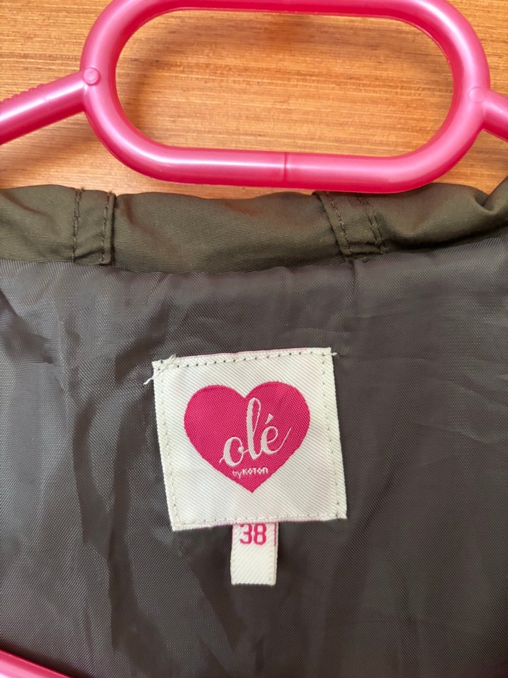 Düğmeli Haki Kadın Ceket - Görsel 3