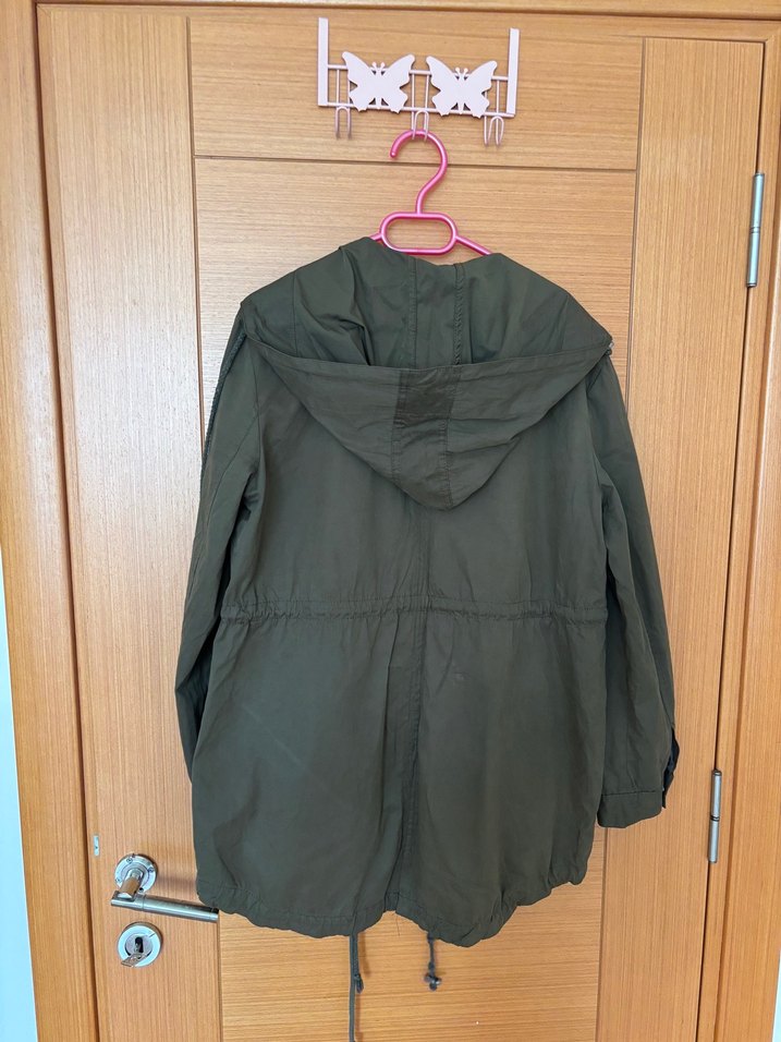 Düğmeli Haki Kadın Ceket - Görsel 5